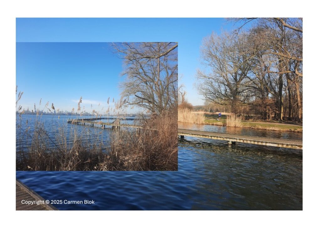 Foto van Kralingse Plas te Rotterdam bij Filosofisch Langzame duurloop metafoor voor vertragen in het denken. Vertragen versterkt het denken en verbindt ons.
